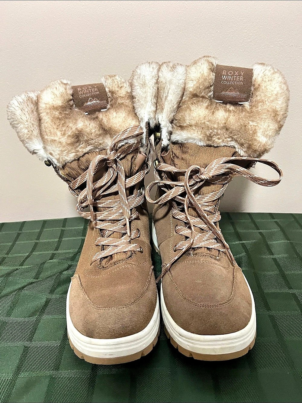 Roxy Hot Cocoa Faux Shearling Boot Brown Winter Boots